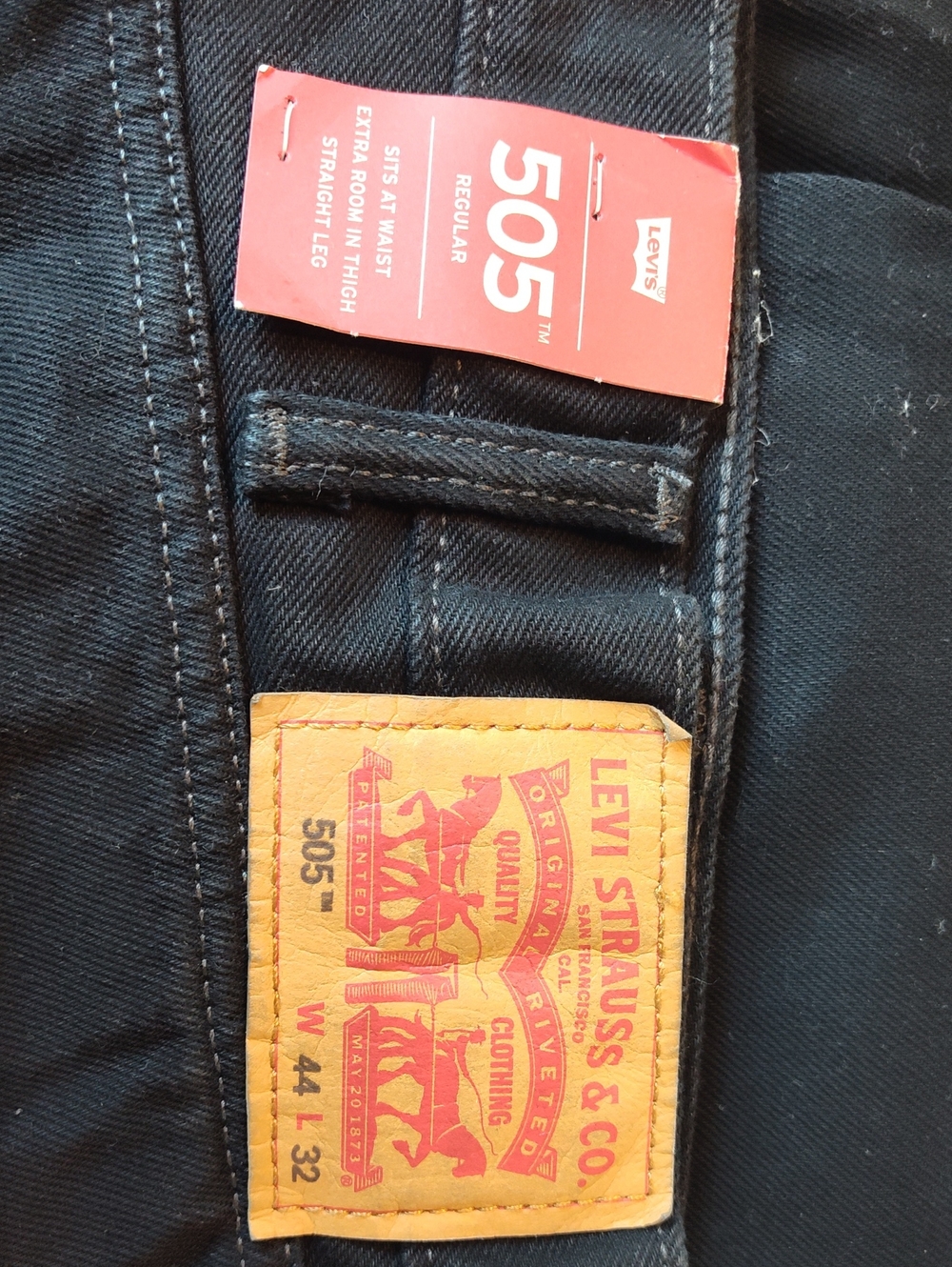 Levi's 505 Straight Men's Jeans in Black W44 L32